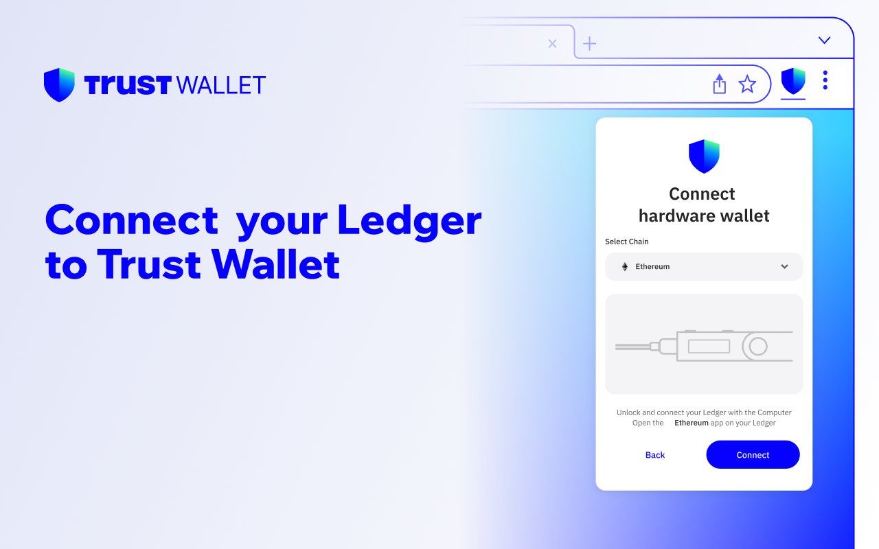 Connect your Ledger to Trust Wallet